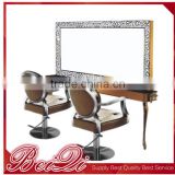 Old classical hair salon equipment Luxury makeup mirror hair cutting salon mirror