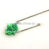 Synthetic Green Opal Hamsa/Hand With 925 Sterling Silver Necklace Jewelry For Wedding Dresses thumbnail-2