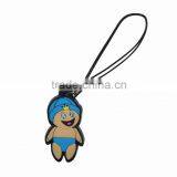 customized promotional soft rubber mobile phone pendant/soft pvc mobile phone pendant