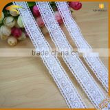 wholesale white swiss new fashion soft water soluble floral design guipure embroidery lace fabric
