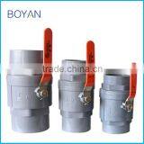 China Factory Stainless Stell Handle PVC UPVC 2pc Two Pieces Ball Valve thumbnail-1