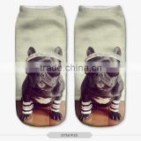 high quality animals 3d digital full print colorful design ankle socks