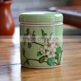 Delicate Design Handpainted Porcelain Tea Caddy thumbnail-2