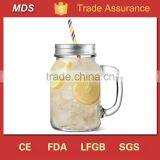 Various Design Mason Jar Preserving Glass Jar With Lid and Straw Supplier's Choice thumbnail-1