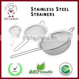 Fine Mesh Strainer Flour Sifter and Tea Strainer Different Size