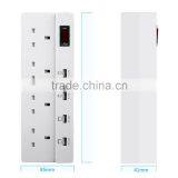 4 Way Power Strip UK Plug Outlet 4 Smart USB 5V 6A Output Power Board With CE and RoHS thumbnail-2
