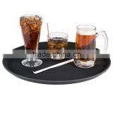 14 Inch Black Round Polypropylene Non Slip Plastic Tray thumbnail-4