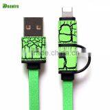 Factory Price Supply 2 in 1 Usb Data Cable Flexible Multi Charger Data Cable for Android and for Htc Phone thumbnail-3