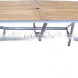 Outdoor Furniture Sling Table Aluminum Frame Powder Coated & Teak Table Top thumbnail-6