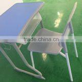 Children's Modern Plastic Cheap School Desk With Bench HXZY037 thumbnail-3