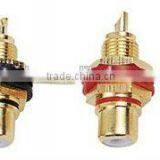 Gold Plating Copper RCA Female Chasis Connector