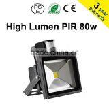 Floodlight 80W With PIR Sensor CE ROHS 3 Years Warranty