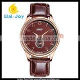 WJ-5399 Nary Luxury Calendar 30 Meters Water Resistant Quartz Men Genuine Leather Watch thumbnail-2