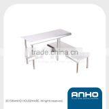 Stainless Steel Two Tier Kitchen Utensil Corner Shelf