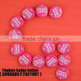 Promotion Gifts Letters Metal Badge Button