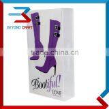 GOOD Price Stackable Clear Plastic High Heel Shoe Box Storage Box With Handle thumbnail-1