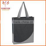 Promotional Non-woven Tote Shopper Bag With Accent Trim and Handles thumbnail-2