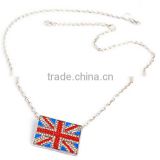 UK Flag shaped enamel pendant meaningful pendant necklace