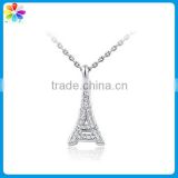 Fashion white gold plating alloy long chain france necklace