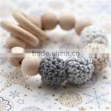 Crochet Beaded Brown Bracelet Bangle thumbnail-3