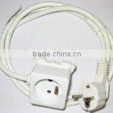 French Power Cord Extension Socket for Ironing Board With Cable H05VV-F 3X1.0
