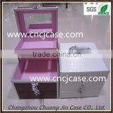Beauty Girls' Beautiful Color Aluminum Cosmetic Case With Drawer and Mirror thumbnail-2