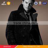 Knee Long Sheepskin Shearling Coat Men Real Leather Sheepskin Jacket Winter Jacket thumbnail-2