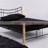Russian bed room furniture wooden leg metal bed