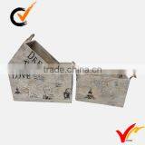 Rectangle Reclaimed Distressed Vintage Wood Fruit Crates For Sale thumbnail-5