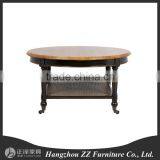France Country Style Solid Wood Round Coffee Table thumbnail-2