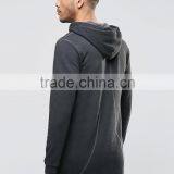 OEM Good Quality Simple 50% Black 100% Cotton Light Weight Men Oversized Casual Ear Hoodie thumbnail-2