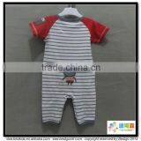 BKD 2016 Contrast Color Pockets Baby Boys Romper and Flock Printed Baby Clothes thumbnail-6