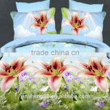 wholesale cheap flower printing bedding set , 3D duvet set