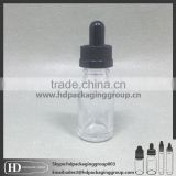 HD Childproof Cap Glass Dropper Bottle 15ml clear Glass Bottle For Eliquid