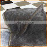 Mink Faux Fur Throw Luxury Plush Blanket in Brown Taupe thumbnail-1