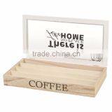 Hotsale Wooden 4 Grids Tea Bag Storage Box thumbnail-3