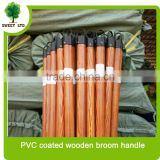 Wood handle tool well straight wood broom stick with PVC coated for cleaning mops