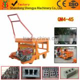 Diesel mobile brick construction equipment QM4-45 cement hollow block making machine for building house in Nigeria