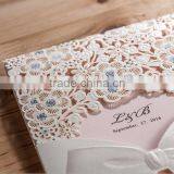 Hot Sale White Laser Cut Wedding Invitation Card thumbnail-4