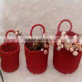 Exquisite Handcraft Artificial Flower Holder Stackable Decorative Baskets thumbnail-3