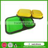 Food Grade Compartment Silicone Collapsible Lunch Box With Lid thumbnail-5