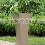 FO-9009 Tapered Square Stainless Steel Flower Pots thumbnail-1