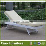 All-weather Outdoor Patio Synthetic Rattan Chaise Lounge Chair thumbnail-1
