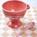 Ceramic Ice Cream Bowl With Spoon thumbnail-1