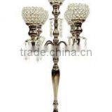 Silver Plated Crystal Ball Candelabra thumbnail-1