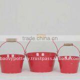 AWW Galvanized Zinc Vase,Galvanized Zinc Watering Can , Zinc Pot Planter, Zinc Planter for Gardening and Household thumbnail-1