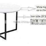 Euro Style Black Powder Coated Metal Base Side Table, Coffee Table thumbnail-3