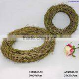 12" Round Bamboo Wreath for Florist thumbnail-1