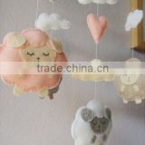 alibaba express hot sale high quality new products wholesale handmade felt sheep shaped hanging decoration