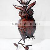 Shinning Antique Metal Owl Ornament Decoration thumbnail-1